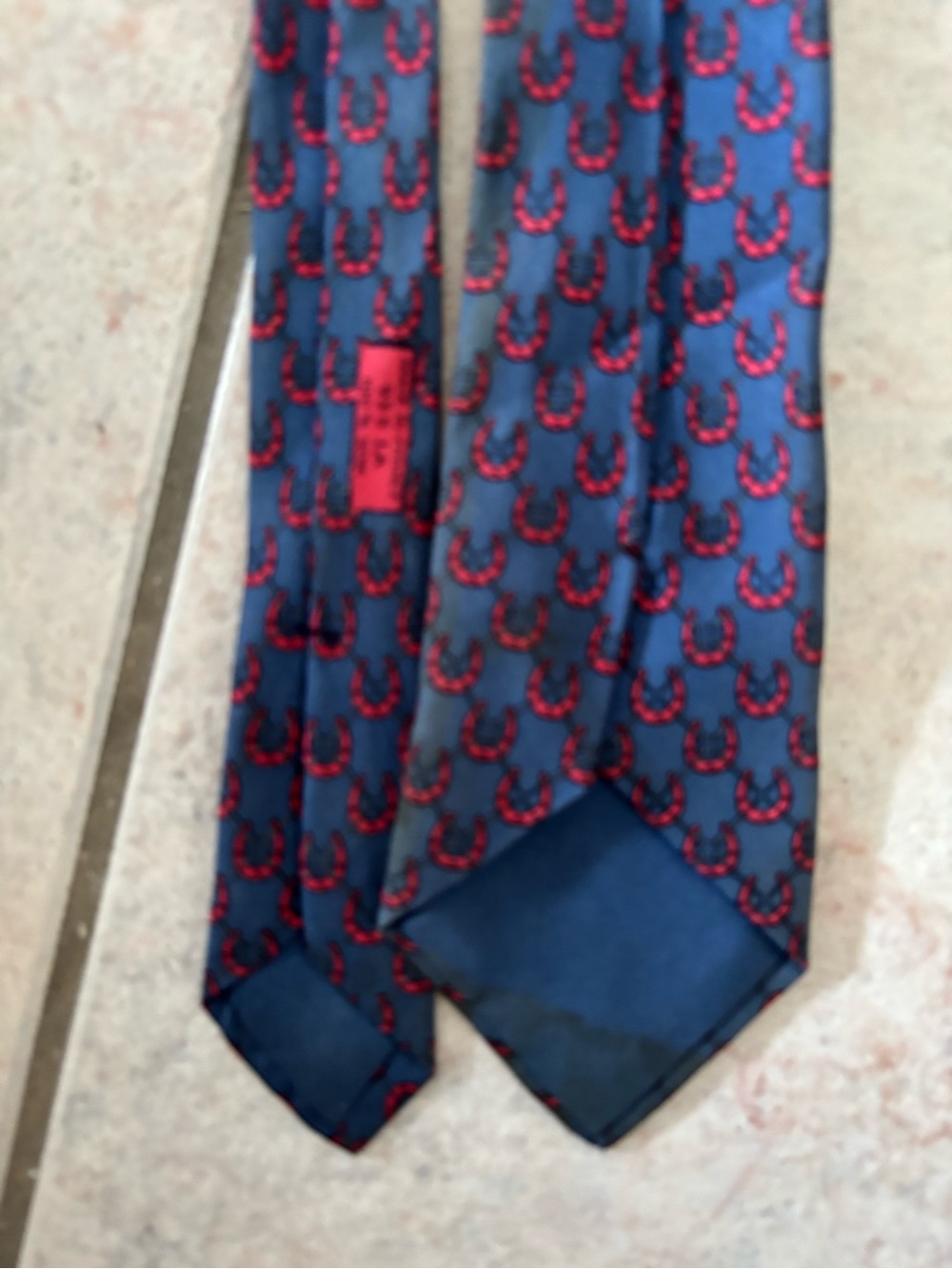 Hermes Vintage dress suit tie design neck tie accessory neck wear logo emblem